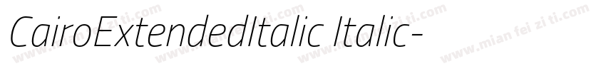 CairoExtendedItalic Italic字体转换